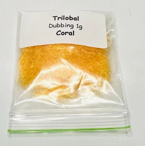 Trilobal Dubbing Coral 1g – Fly Tying Material for Trout a Salmon Flies - Picture 1 of 1