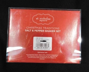New - St. Nicholas Square Santa & Mrs. Claus Salt & Pepper Shaker Set - Picture 1 of 8