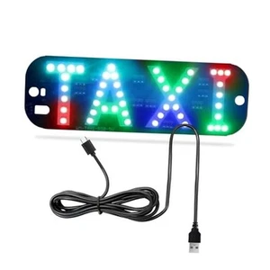  1set LED TAXI Sign Decor,Colorful Taxi Flashing Hook on Car Window with RGB - Picture 1 of 7