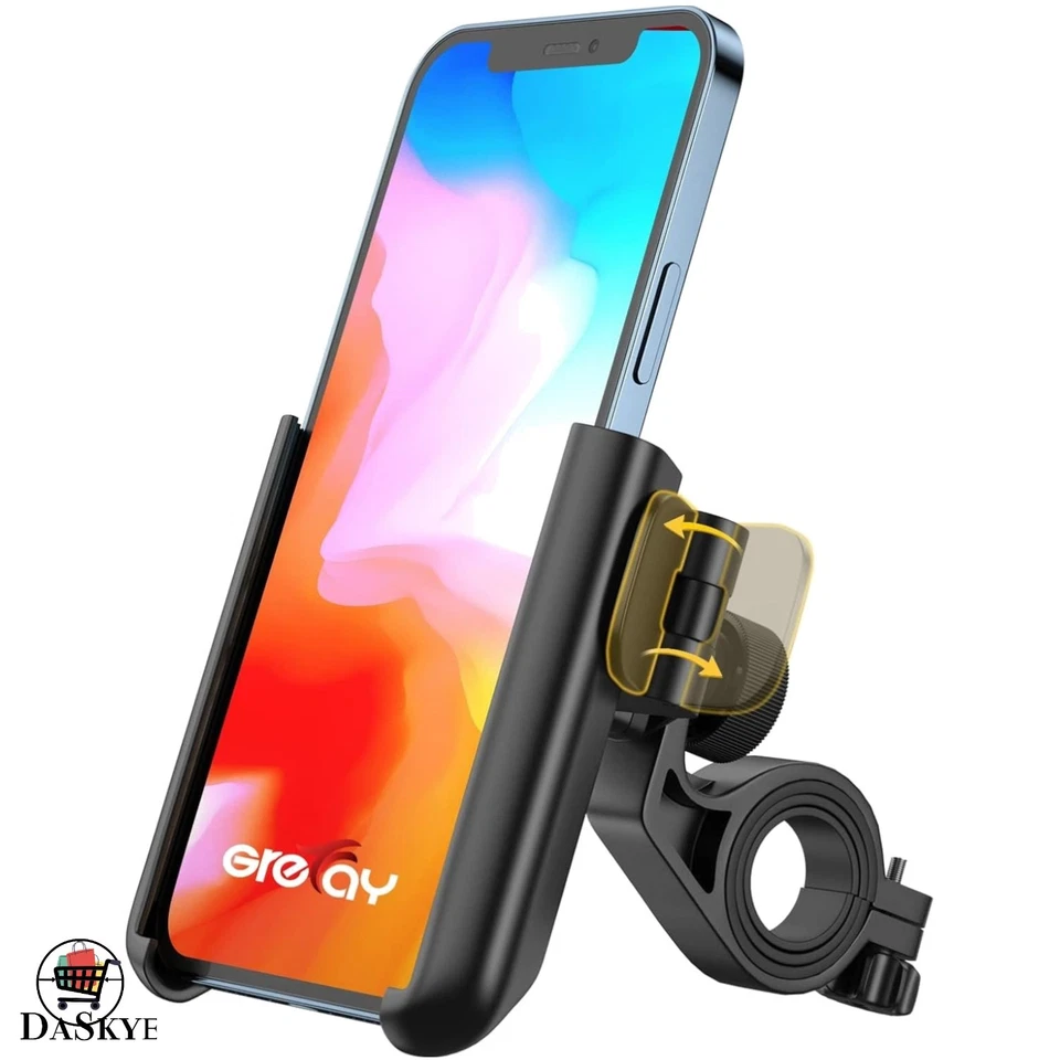 Soporte de manillar universal para teléfono inteligente operación con una mano para bicicletas y scooters Foto 1 de 4