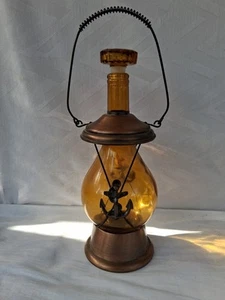 Vintage Musical Decanter "How Dry I Am" Amber Glass-Anchor-Japan - Picture 1 of 7