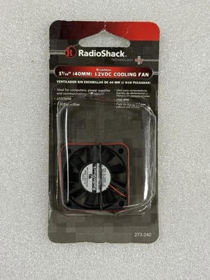RadioShack 1-9/16" (40mm) 12VDC Cooling Fan 6500RPM, 7.7 CFM Airflow, 283-0240. - Image 1 of 4