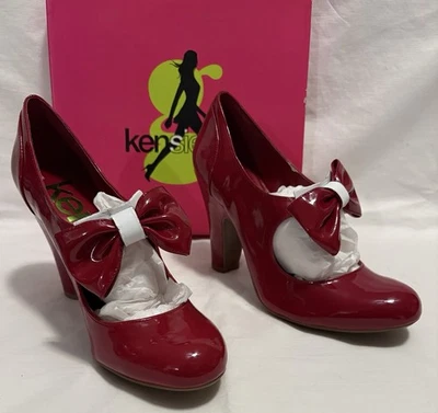 NUEVO Zapatos de Vestir Kensie Niña KG-Gail Rich Rojo Charol 8.5 M Tacones Foto 1 de 4