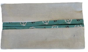 Travel Tissue Holder. White With Seafoam Green Trim Tissues NOT Included - Picture 1 of 2