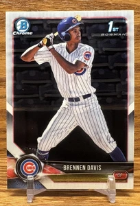 BRENNEN DAVIS 1st Bowman 2018 Bowman Chrome Draft Chicago CUBS #BDC-47 - Picture 1 of 2