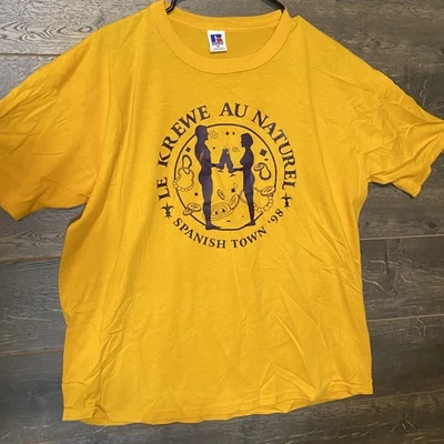 Vintage 1998 New Orleans Mardi Gras Shirt Size X L Russel  90s Louisiana Graphic - Image 1 of 4