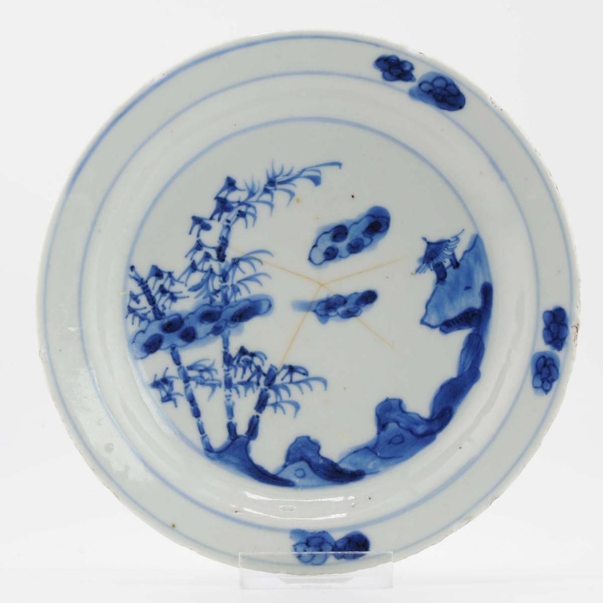 中国元時代から明朝時代の染付け椀 中国磁器 明 宣德 手絵