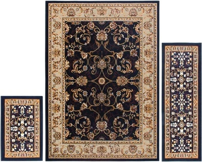 Home Dynamix Ariana Badah 4&apos;11 x 6&apos;11 (juego de 3 piezas), negro/marfil  Foto 1 de 4