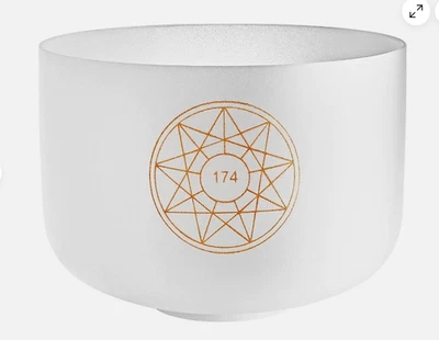 Meinl 174 Hz Sonic Energy Crystal Singing Bowl 12" F3 Note Solfeggio  Foto 1 de 2