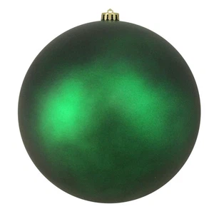 Northlight Xmas Green Shatterproof Matte Christmas Ball Ornament 10" - Picture 1 of 2