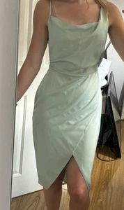 Mint Green Dress Petite size 8 new with tags women’s strappy midi wedding guest - Picture 1 of 10