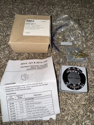 Barber Colman Pneumatic Room Thermostat 2214-121-1 Day/Night TAC Schneider Elect - Image 1 of 4