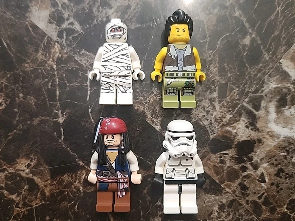 LEGO Figure Lot Star Wars Imperial Stormtrooper Jack Sparrow Frank Rock Mummy - Image 1 of 3