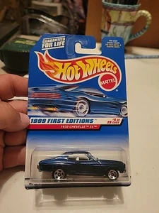 Hot Wheels 1999 First Editions - Blue 1970 Chevelle SS - #4 of 26 - New on Card! - Picture 1 of 6