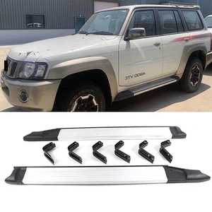 Fixed Running Boards Fits For Nissan Patrol Y61 2005-2020 Side Step Nerf Bar - Picture 1 of 8