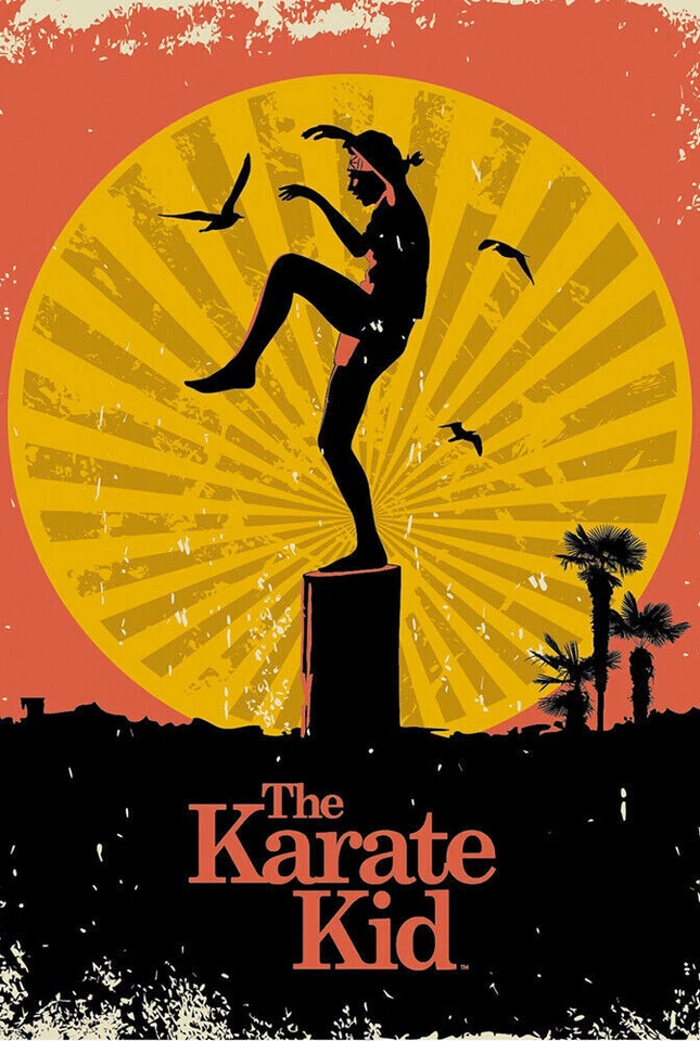 The Karate Kid - Movie Poster (The Crane / Sunset At Beach) (Size: 24" x 36") - Image 1 of 1