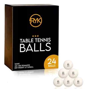 Palline da Ping Pong 3 Stelle 40 + Palline da Ping Pong Pro ABS Confezione da 24 Palline in Bianco - Foto 1 di 6