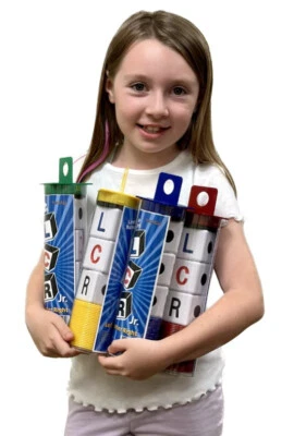 全新 2024! LCR® Left Center Right™ 骰子游戏-青少年尺寸-一场比赛(黄色) — 第 1/4 张图片