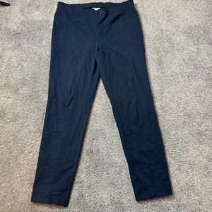 J JILL Black Ponte Slim Leg Elastic Waist Pull On Pants Sz Medium Tall Slid Leg - Picture 1 of 8