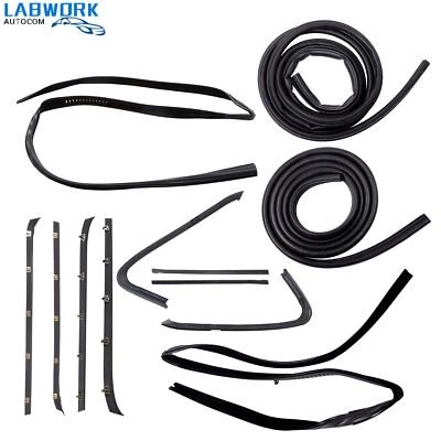 Front RH+LH Door Rubber Seal Weatherstrip Kit Fit For Chevy GMC Pickup 1973-1980 - Изображение 1 из 4