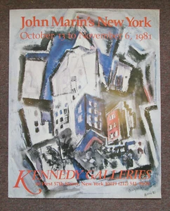 Vintage Kennedy Galleries Poster - John Marin's New York - 1981 - Picture 1 of 12