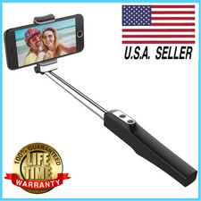 Bluetooth Selfie Stick  Remote with LED Light & Mirror for iPhone Samsung GoPro 