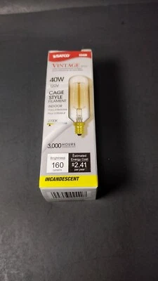 Satco S2420 40T9/GOLD/9S/E12/120V /Vintage-NEW - Image 1 of 4