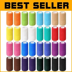 Breathable Multi-Colored Bandage Wraps - 36 Pcs Self-Adhesive Elastic Tape - Picture 1 of 8