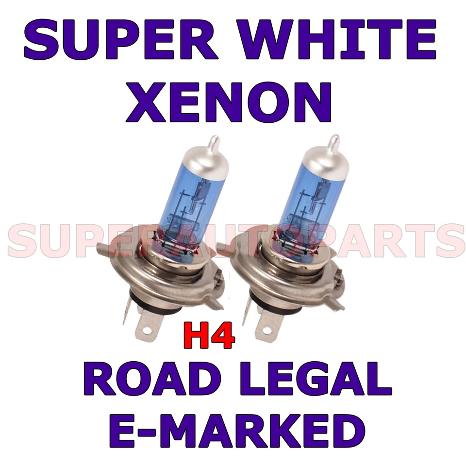 FITS CHRYSLER VOYAGER 1998-2001 SET H4 HALOGEN XENON SUPER WHITE LIGHT BULBS - Изображение 1 из 1