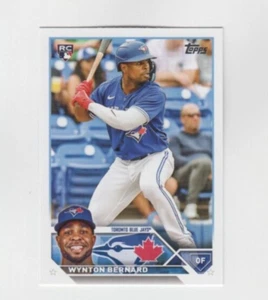 (8) Wynton Bernard 2023 TOPPS UPDATE ROOKIE LOT #US293 TORONTO BLUE JAYS RC - Picture 1 of 1