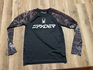Spyder Shirt, Boy's Size Medium, Black White, Long Sleeve - Picture 1 of 10