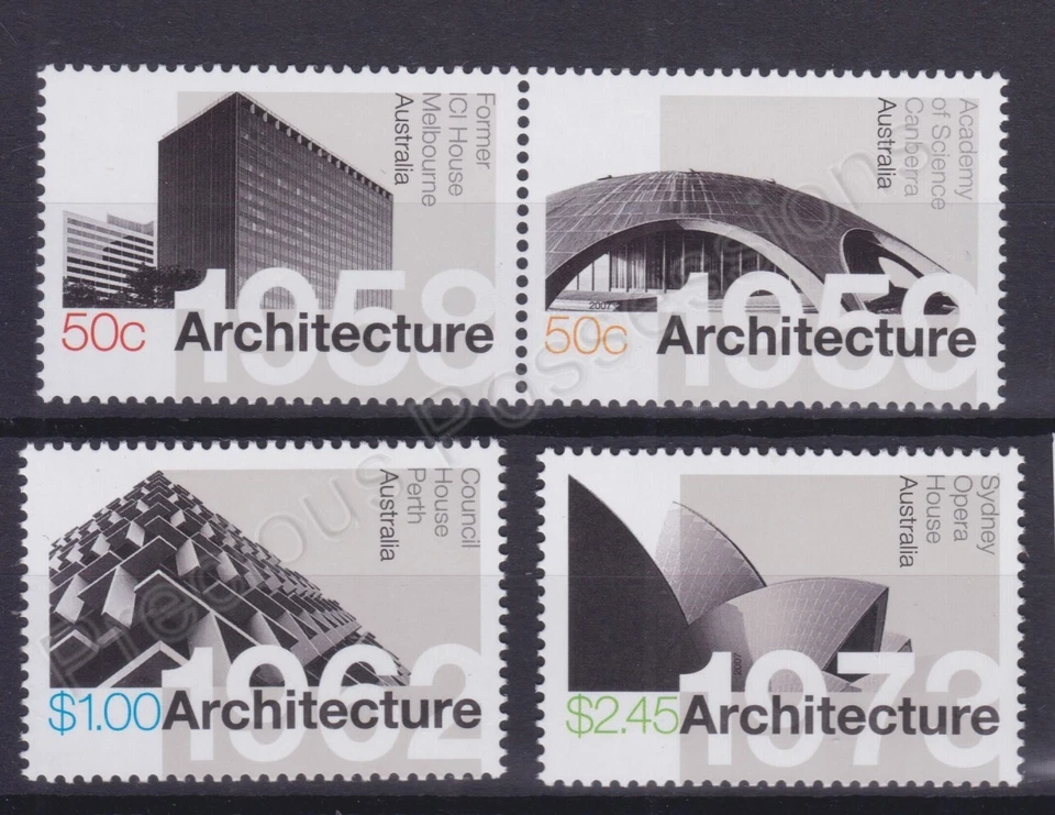AUSTRALIA SG 2843-2846 MNH MINT STAMP SET 2007 ARCHITECTURE - Image 1 of 1