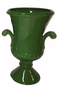 Anthropologie Green Vase Handles Cottage Farmhouse Shabby Chic Decor - Picture 1 of 8
