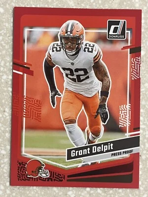 2023 Donruss Gootball, Grant Delpit , Red, Press Proof, #66, Cleveland Browns - Image 1 of 4