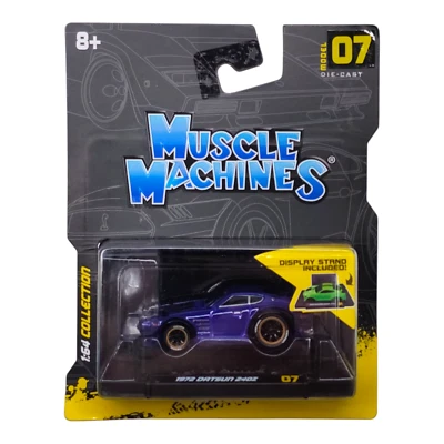 MUSCLE MACHINES 1972 Datsun 240Z Púrpura 1:64 Colección Modelo 07 2021 Foto 1 de 2