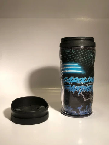 NFL Carolina Panthers Hot/Cold Tumbler Travel Souvenir Panthers Logo Black Lid Cover