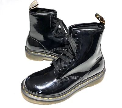 Botas de combate Dr. Martens Pascal charol para mujer EE. UU. 5 UK 3 negras 11621 Foto 1 de 4