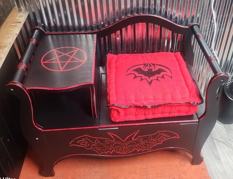 antique gossip bench, Gothic Furniture Style Cover