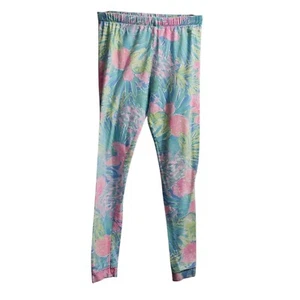 Lilly Pulitzer Floral Print Leggings Comfy Casual Kids Size 10 - Picture 1 of 7