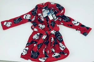 STAR WARS Boys Kids Robe Size 4 Small Stormtrooper Darth Vader New - Picture 1 of 4