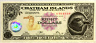 CHATHAM ISLANDS 2001 SERIES A LOW SERIA EIGHT $8 DOLLAR 1ST PREFIX STAR NOTE UNC