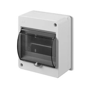 Aufputz / Sicherungskasten / 1-reihig / 5 Module / IP 30 / mit Hutschiene / PE/N - Bild 1 von 3