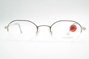 Vintage Aigner EA 452 49[]21 140 Schwarz Silber halbrand Brille eyeglasses NOS - Picture 1 of 6