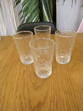 Set Of 4 Vintage 1960’s Anchor Hocking Murano Lido Clear Glass 4" Juice Glasses