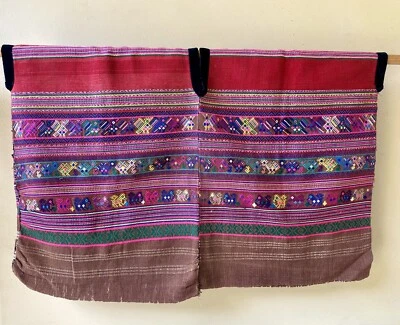 Vintage Antique Mayan Ceremonial Handwoven Textile Huipil Comalapa Guatemala - Photo 1/4