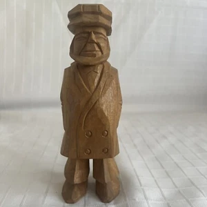 Vintage Figure Wood Carved Sailor Nautical Sea Captain Fisherman 7 inch Rare - Picture 1 of 11