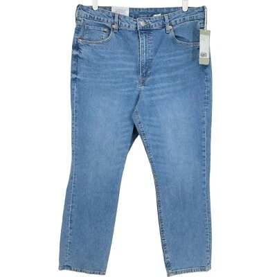 H.M. Women's Denim Ankle Jeans Size 14 Vintage Slim High Waist Stretch Blue NWT - Image 1 of 4