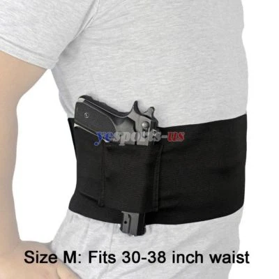 DEPRING Concealed Carry Belly Band Holster Slim Wrap Handgun Carrier Fits 30"-38" Waist