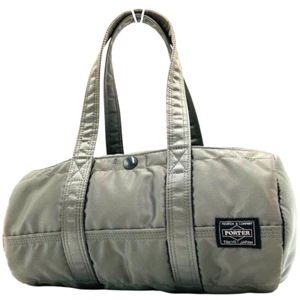 PORTER Tanker Mini Boston Bag Silver Gray Small Duffle Yoshida Japan Rare Used - Picture 1 of 10