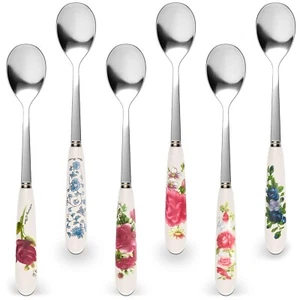 6 Pcs Coffee Spoons Stainless Steel - Tea Spoons for Tea Party Set Small Spoo... - Picture 1 of 9